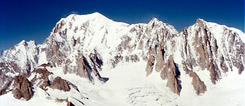 Monte Bianco 4810 m. L'atterraggio in vetta pi bello.