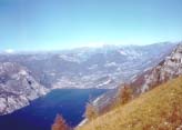 Il Monte Brento con la valle del Sarca e il lago di Garda
