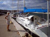 Ammiriamo vicino a noi un Open 44  barca francese in aluminio costruita in Bretagna...